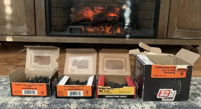 Lot of (4) Boxes of Finish/Trim Nails & Drywall Screws 🛠️⚒️