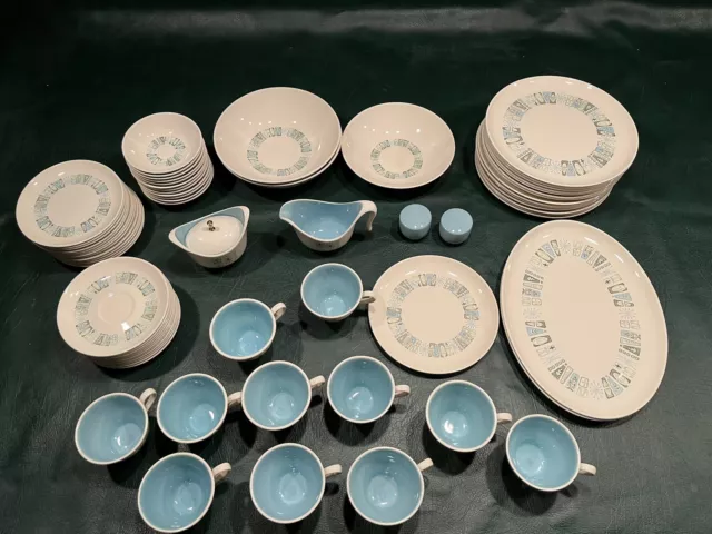 Mid Century Modern pattern Dinnerware Smith & Taylor Colorcraft SET Of 58 Pieces