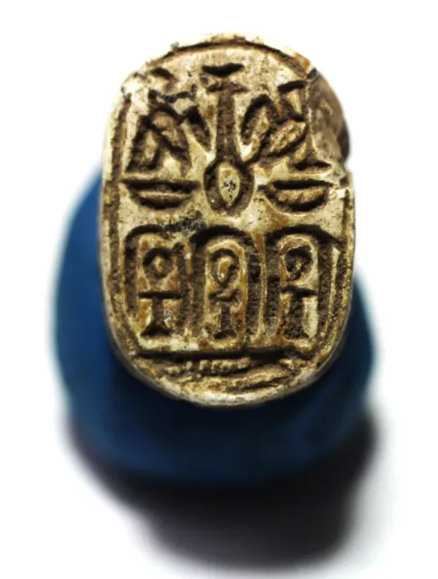Zurqieh -Ad12898- Ancient Egypt , New Kingdom Stone Scarab. 1400 B.c