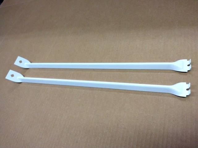 1 PAIR ClosetMaid White Metal Support Brackets For 12" Wide Wire Closet Shelf #A