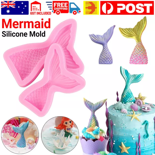 Silicone Mermaid Tail Cake Fondant Mold Chocolate Baking Mould Decor Sugarcraft