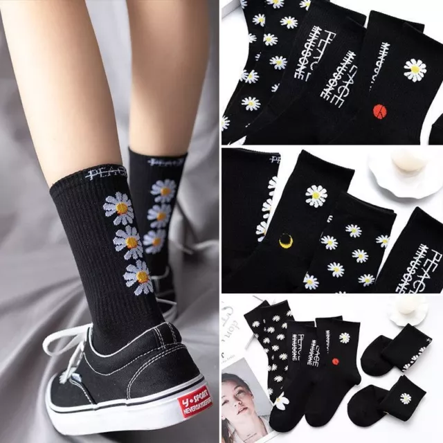 Skateboard Cotton Daisy Socks - Harajuku Funny Sock Women Fashion Socks 1pair Se