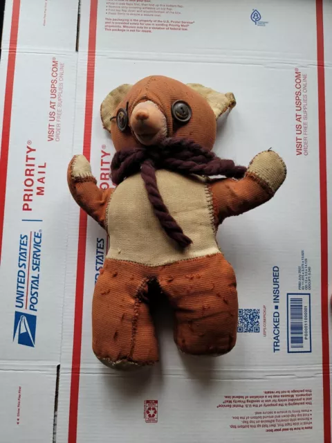 Antique 1920’s my-toy co inc Teddy Bear  11” Toy Vintage Plush Toys