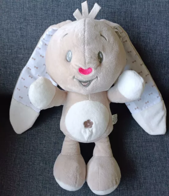 🥰Doudou Soft Peluche Lapin Rabbit Extra Doux Auchan gris beige blanc 30cm