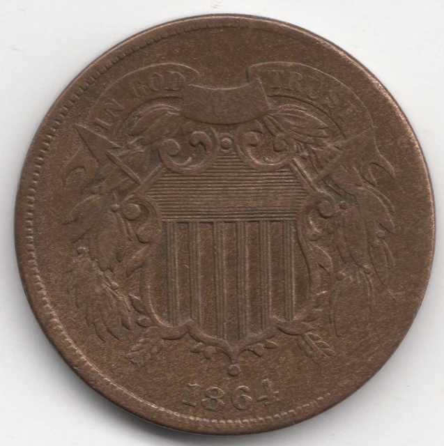 1864 USA 2 Cents Coin 1864 USA 2 Cents Coin