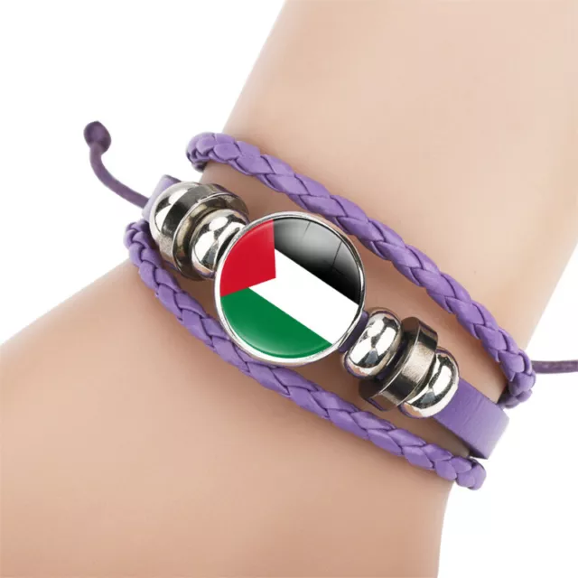 Bracciali in pelle uomo - donna - retrò - bracciale di perle intrecciate multistrato F3