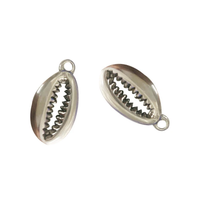 20 pezzi stile spiaggia conchiglie denti ornamenti acciaio inox gioielli accessori fai da te Han