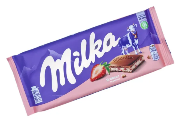 4x / 8x genuine MILKA Strawberry filling chocolate 🍫 from Germany TRACKED ✈