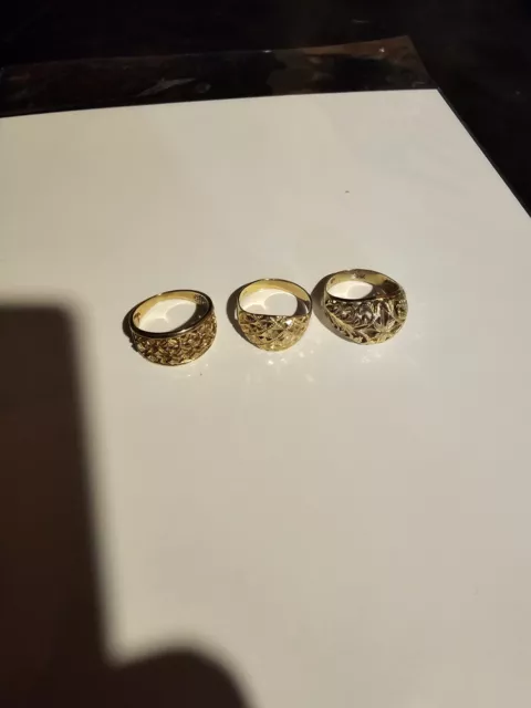 11.9 Grams Solid 14k Yellow Gold Rings