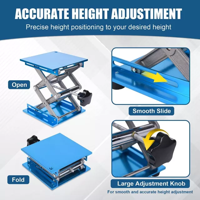 LABALPHA Lab Lift Tables 10x10cm ifting Stand Platform Lab Jack Scissor Stand
