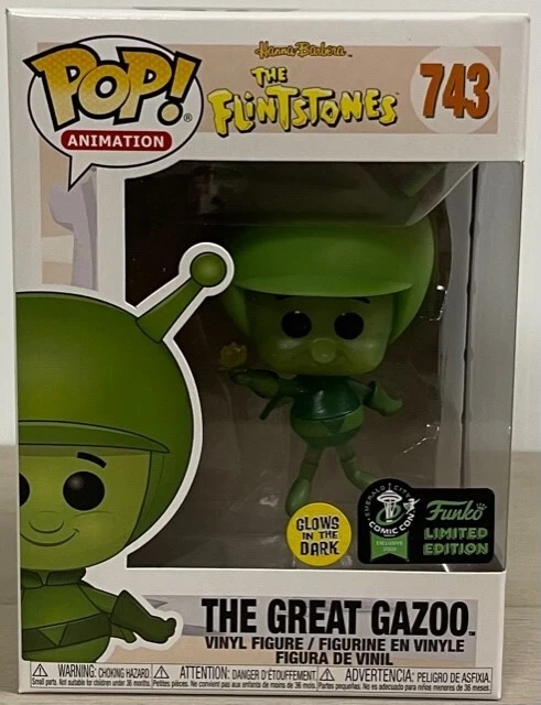 The Great Gazoo The Flintstones 2020 Funko Pop #743 Vaulted Gitd Emcc Exclusive