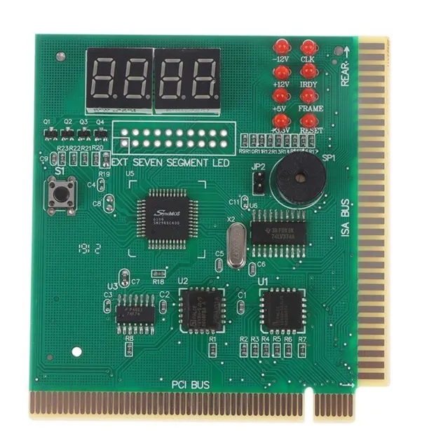 PC Computer BIOS Motherboard Tester Analyzer POST Code PCI ISA Diagnostic Card 2