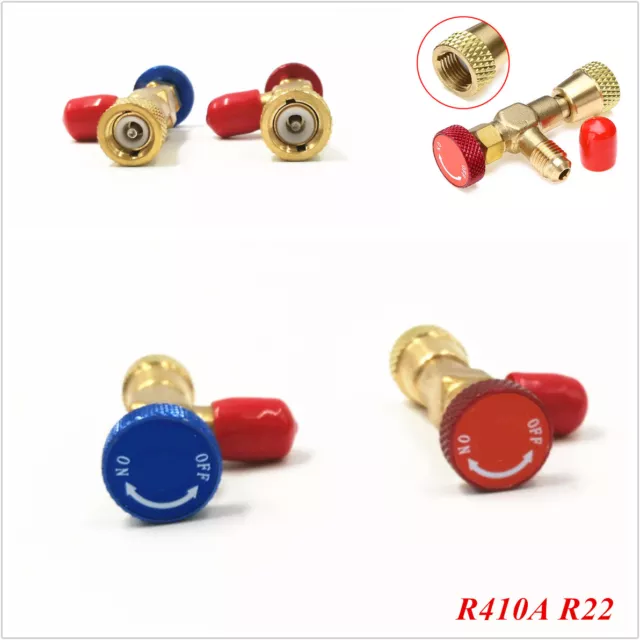 R22 R410A Air Conditioning Refrigeration Charging Adapter For 1/4" Safety Valve