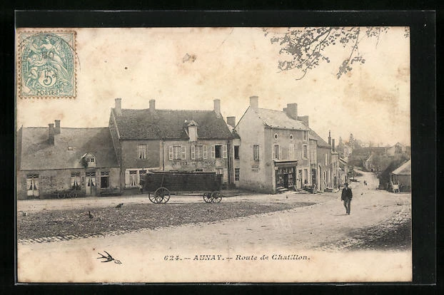CPA Aunay, Route de Chatillon 1905
