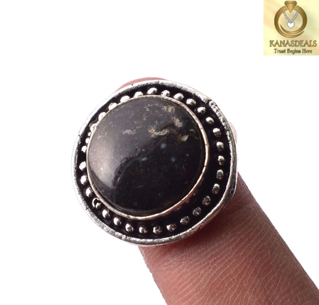 Black Onyx Plated Ring Superb Jewellery 6 GM Value-Priced @1.99-71249