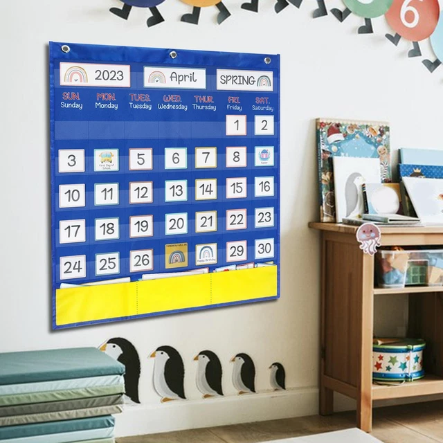 CALENDRIER TABLEAU DE poche calendrier de classe avec 89 cartes ...