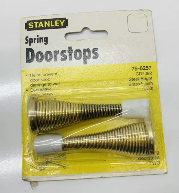 Stanley Hardware 75-6257 Heavy Duty Spring Door Stops  Brass 2 Pack