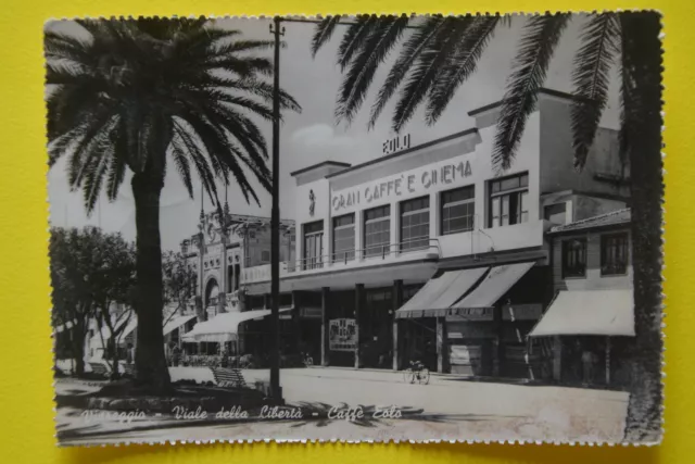 Cartolina Viareggio Viale Della Libertà Caffè Eolo 1951