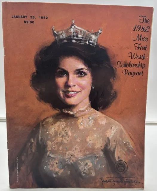 Original 1982 Miss Fort Worth Texas Pageant Program / Miss America Pre Lim