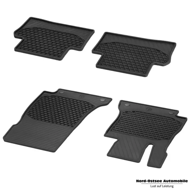 ELMASLINE 3D Gummimatten Set für MERCEDES E-KLASSE W213 ab 2016 Design  Fußmatten