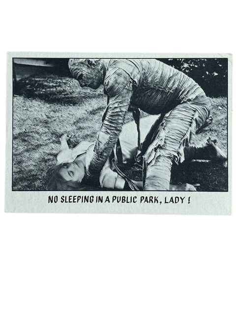1973 The Mummy Creature Monster Feature You’ll Die Laughing #19 Trade Card B/W