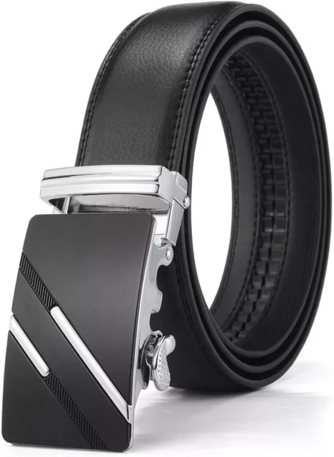 X Xhtang Men's Ratchet Belt with Genuine Leather, Slide Belt for men 1 3/8 inche