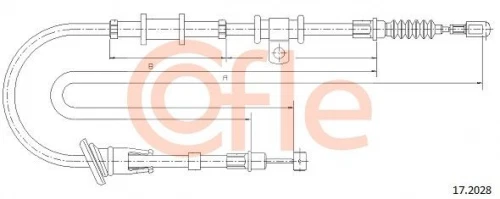 COFLE (17.2028) Handbremsseil, Handbremszug hinten, links für MITSUBISHI