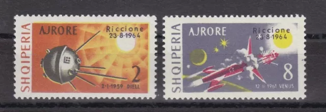 Albanien 1964 postfrisch MiNr.  857-858 Int. Briefmarkenausstellung, Riccione
