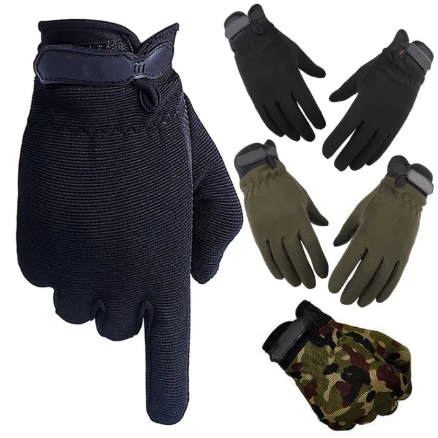 Mens Womens Outdoor Gloves Jogging Riding Hiking Full Finger Tactical Gloves UK