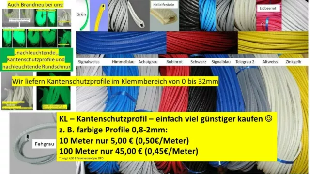 0,5-10 KANTENSCHUTZ GUMMI Blecheinfassung Fassungs Profil Klemm Keder Band  TPE EUR 21,00 - PicClick DE