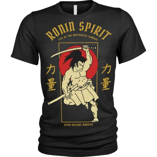 T-shirt antico eroe Ronin Spirit samurai giapponese unisex uomo