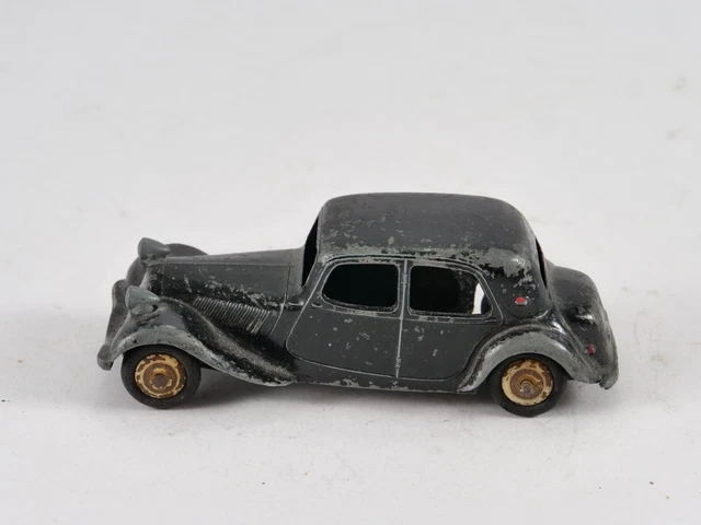 Dinky Toys Traction Citroën Avec Malle – Atlas – Repeinte Vert Et Noir – 1/43