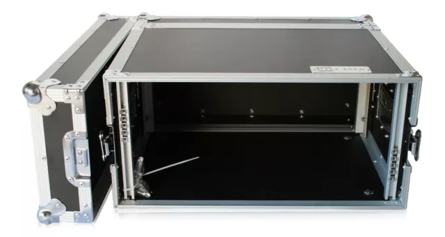 Effektrack 35cm 5HE Flightcase mit Butterfly Verschluss Schienen vorne+hinten 2