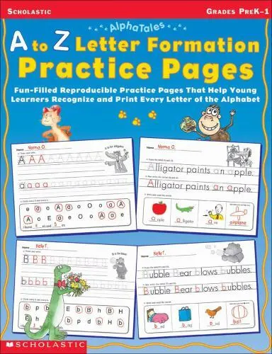 AlphaTales: A to Z Letter Formation Practice Pages: Fun-filled Reproducible Prac