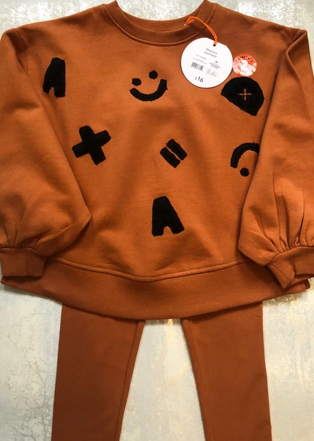 Alesha Dixon Girls Sweatshirt and Leggings, Tan Mix, Age 6-7, New RRP £16
