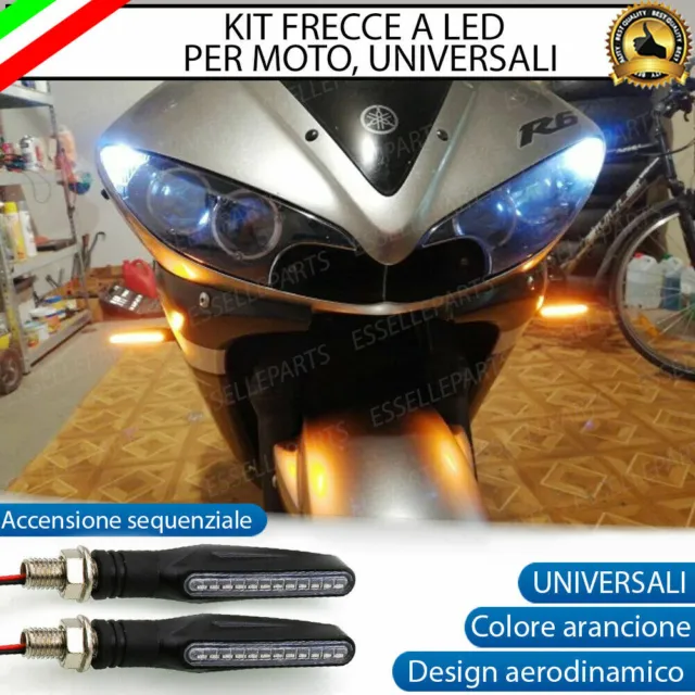 Coppia Frecce Led Moto 12 Led Su Ogni Indicatore Direzione Progressive