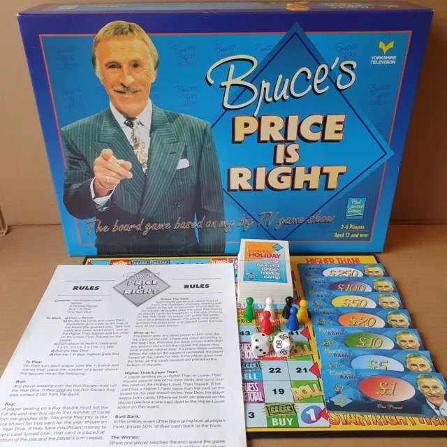 VERY RARE BRUCE'S Price Is Right Board game Complete Paul Lamond Games