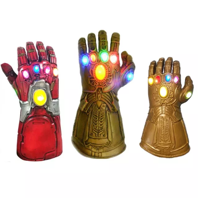 Adult Kids Iron Man Thanos Gauntlet Glove with LED Infinity War Cosplay