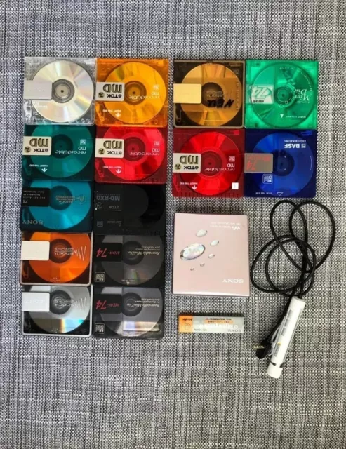 Lecteur Minidisc Player MZ-E520 + remote RM-MC33EL + Mindiscs