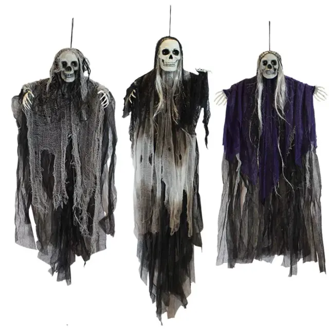 3  Pack  Hanging  Halloween  Skeleton  Ghosts  Decorations