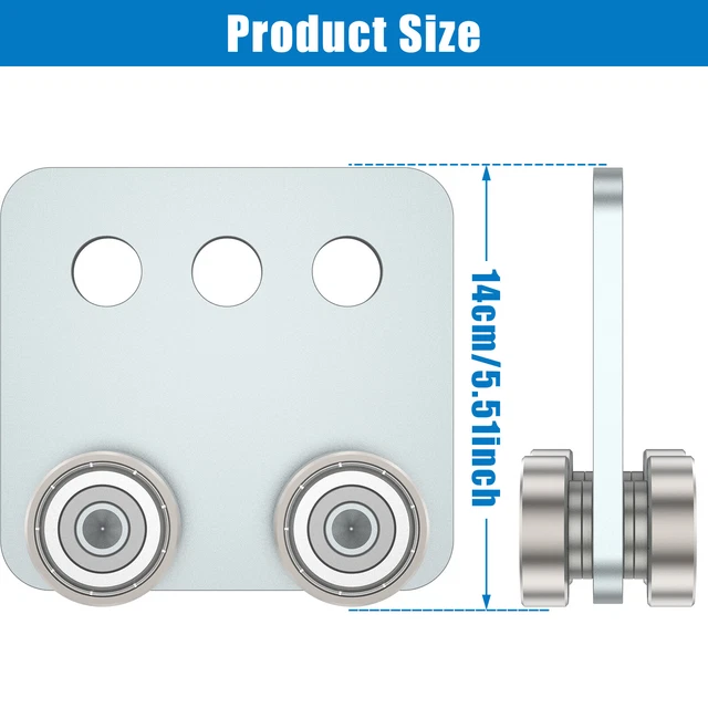 2Pcs 4 Wheel Trolley Rollers Trolley Assembly Rollers Kit Sliding Door buUaS