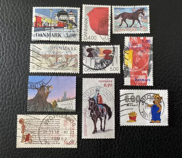 Lot de 10 timbres du Danemark années diverses - Stamps F84