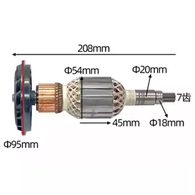 Pour GSH11E GBH11 Electric Pick Armature Rotor Remplacement Pièce Durable