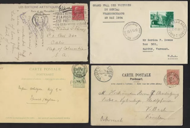 Belgium France 1900 1950 Congo Collection Of 16 Stamp History Covers & Cards See