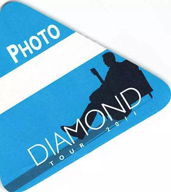 Neil Diamond Backstage Pass 2011 Blue Photo Pass Variant