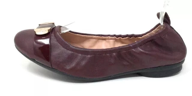 Taryn Rose Womens Abriana Nappa Slip On Ballet Flat Shoes Wine Leather Size 5 M
