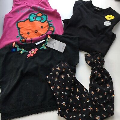 GIRLS BUNDLE Marks and Spencer Black Pink 8 to 9 years Tops Leggings New item