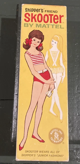 1963 Vintage Mattel Barbie Titian Skooter Doll With Box, Stand