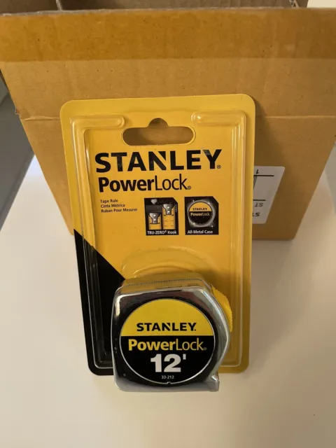 Lote de 6 nuevas medidas de cinta Stanley 33-212 Powerlock 1/2 pulgada en paquete x 12 ft