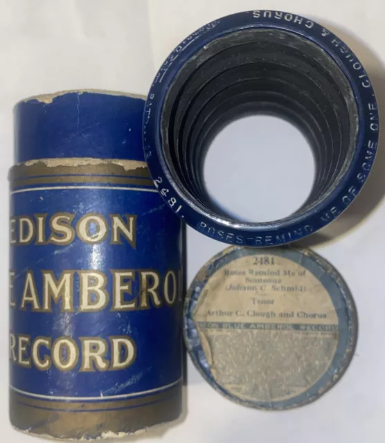 Roses Remind Me Of Someone Clough #2481 Edison Blue Amberol Record Cylinder